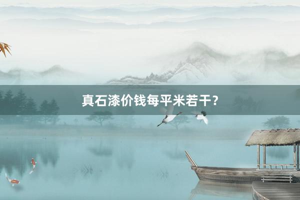 真石漆价钱每平米若干？